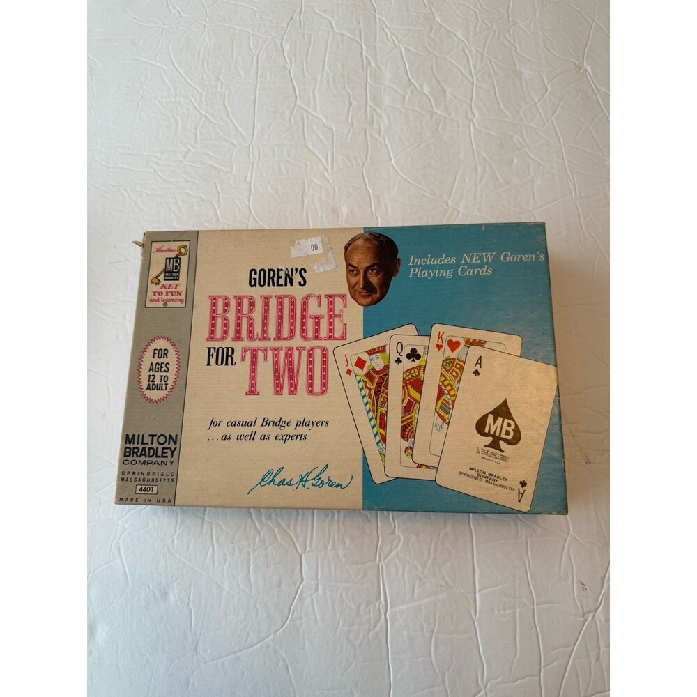Goren's Bridge for Two Card Game MB #4401 Vintage 1964 Edition